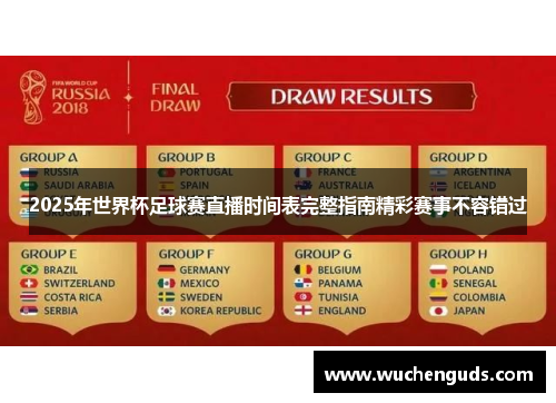 2025年世界杯足球赛直播时间表完整指南精彩赛事不容错过